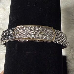 BOGO FREE SALE art deco two toned diamond bracelet